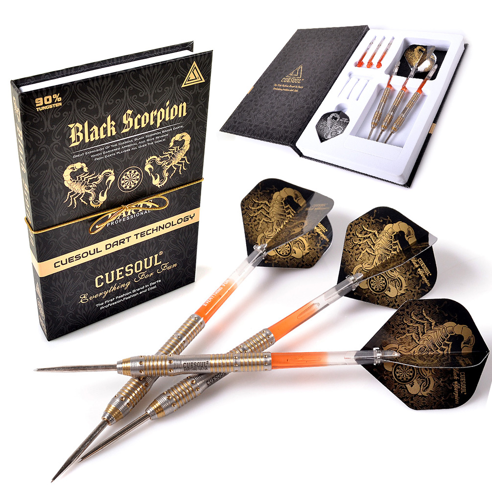 CUESOUL DART TECHNOLOGY CUESOUL ダーツ CUESOUL BLACK SCORPION 22g/24g/26g Tungsten Steel Tip Dart Set
