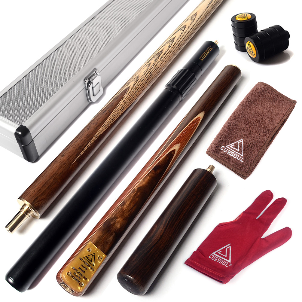 CUESOUL 57 Handcraft 3/4 Jointed Snooker Cue with Mini Butt End Extension Packed