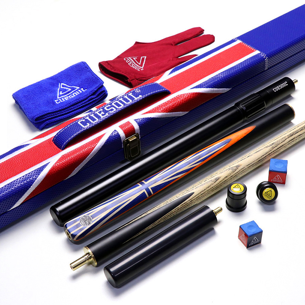 CUESOUL 57 Handcraft 3/4 Jointed Snooker Cue with Mini Butt End Extension Packed