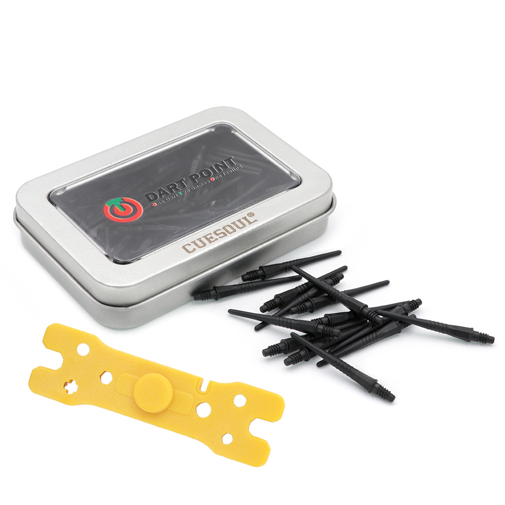 Pointes De Fléchettes CUESOUL Touch-Point – Avec étui – 30 Pièces, 5 Couleurs – Compatibles Filetage 2BA