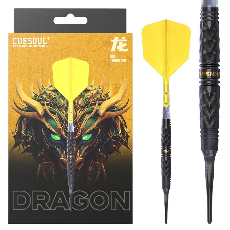 CUESOUL Chinese Zodiac DRAGON 19g Soft Tip 90% Tungsten Dart Set