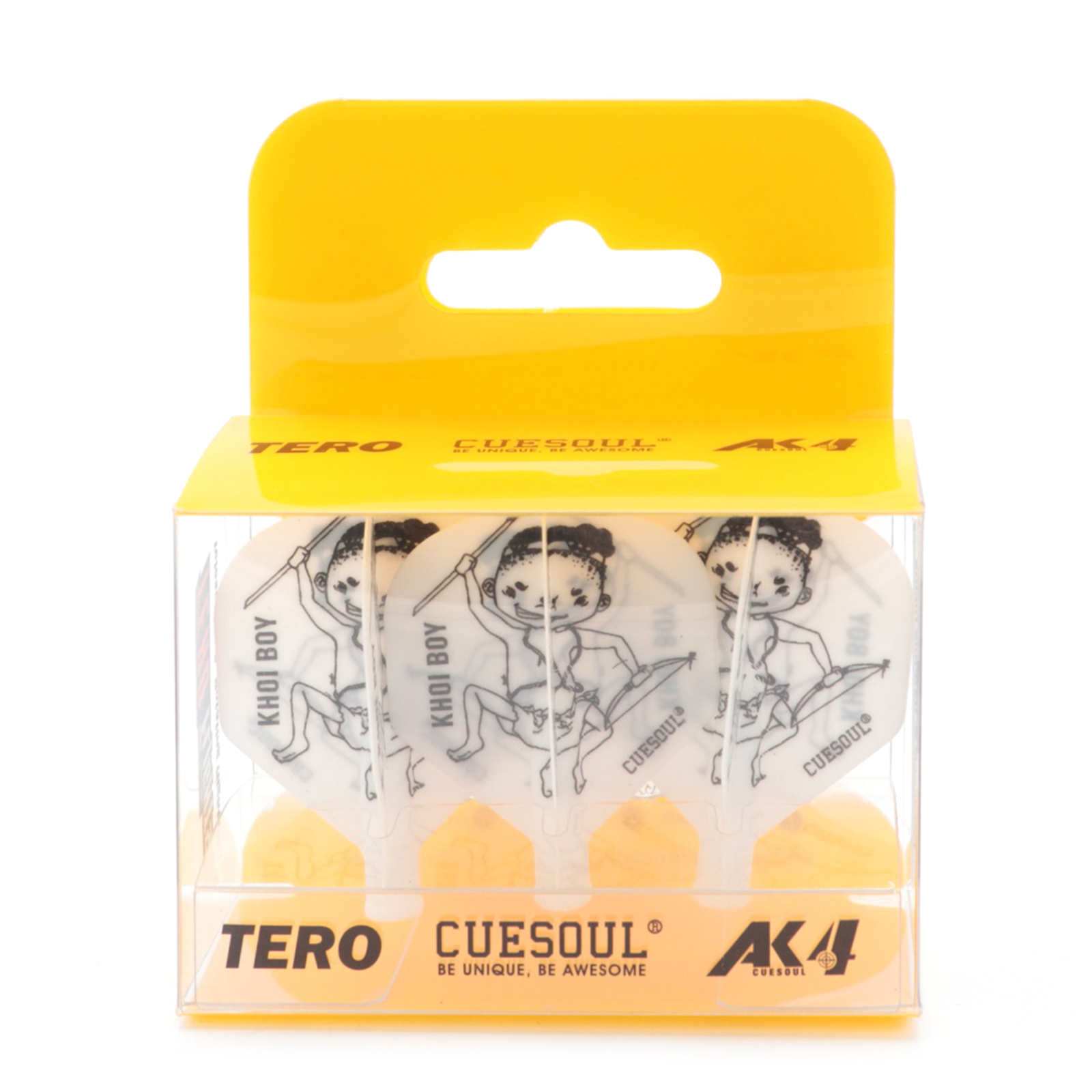 Cuesoul Flights Darts Tero AK4 Jaune Standard - Plumes Pour Fléchettes